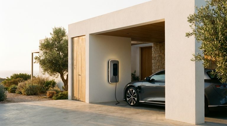 עמדת טעינה ביתית מותקנת מקצועית בחניה פרטית באזור נהריה ועכו